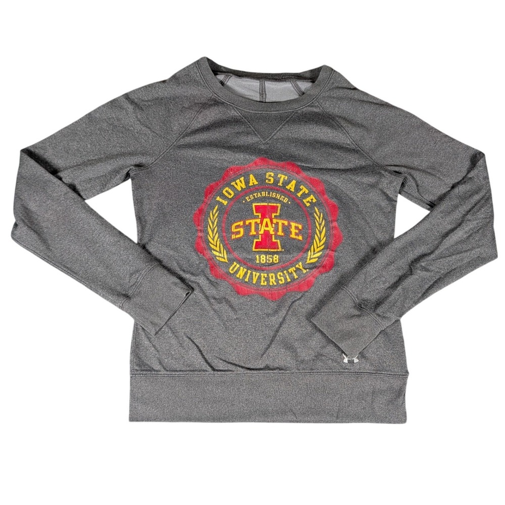 Under Armour Iowa State University Cyclones Heather Gray Pullover Sweatshirt